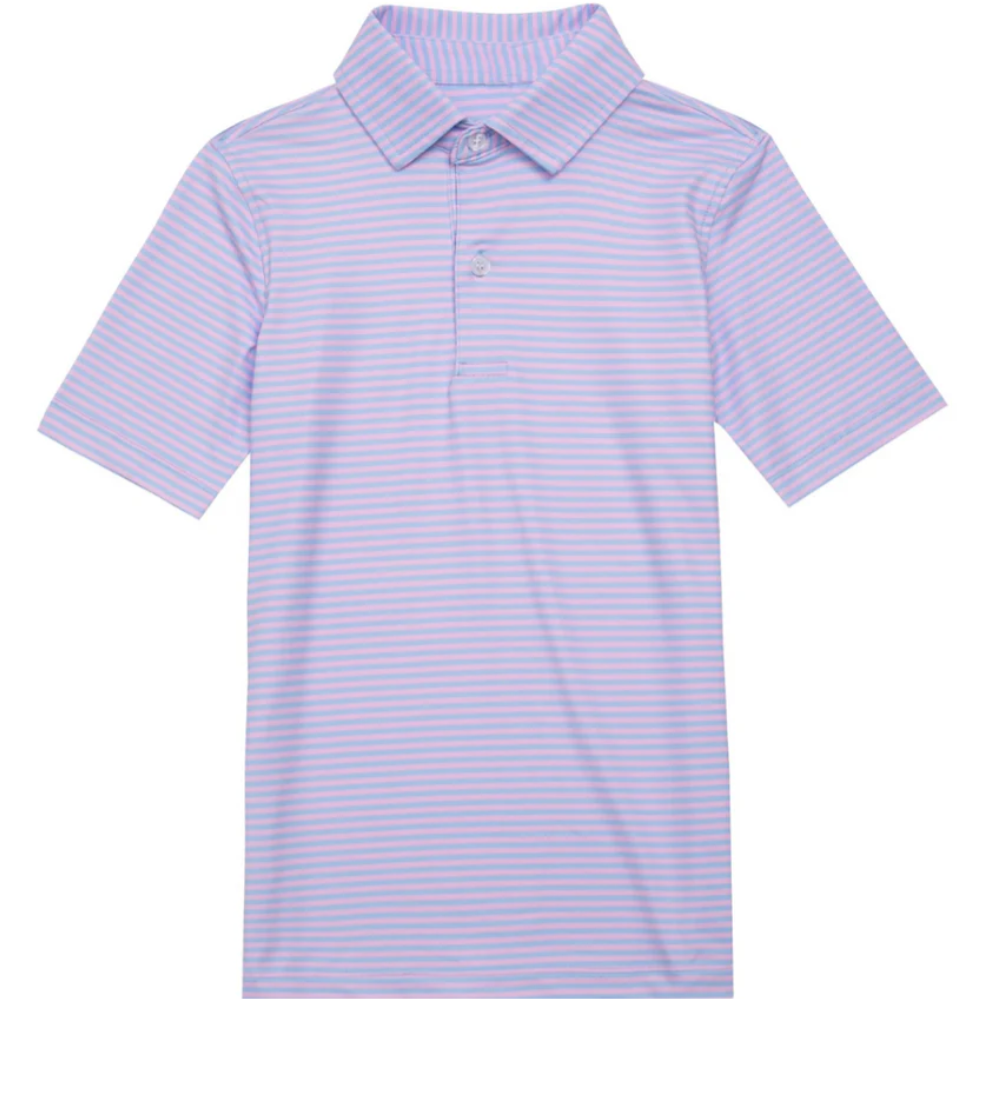 Meripex Micro Pink/Blue Stripe Polo