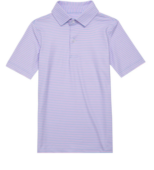 Meripex Micro Pink/Blue Stripe Polo