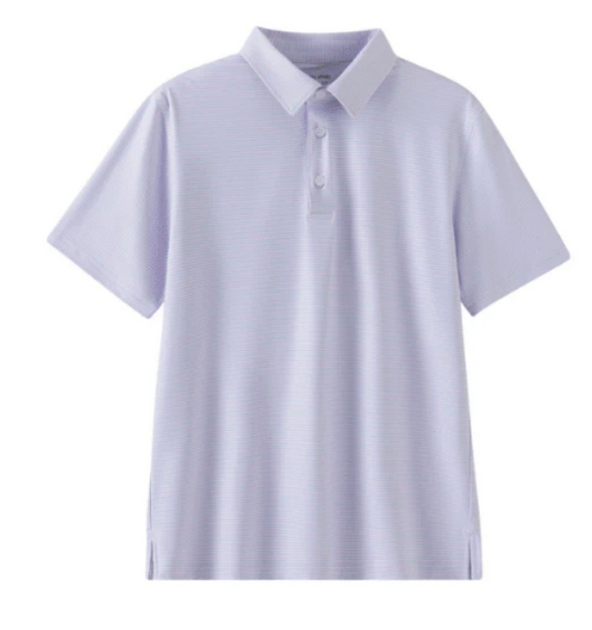 Meripex Micro Purple/White Stripe Polo