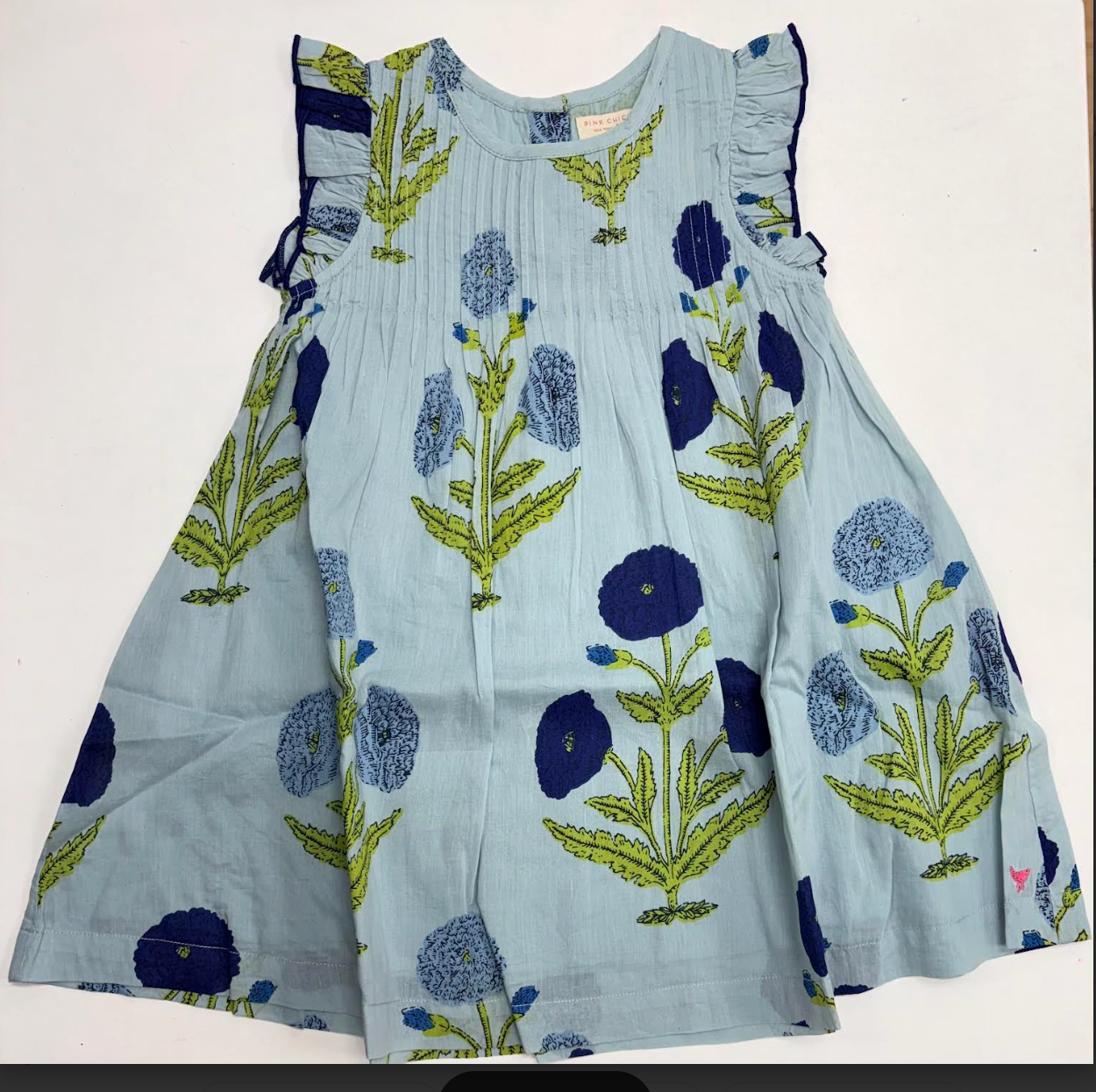 Girls Jaipur Dress - Light Blue Dandelion