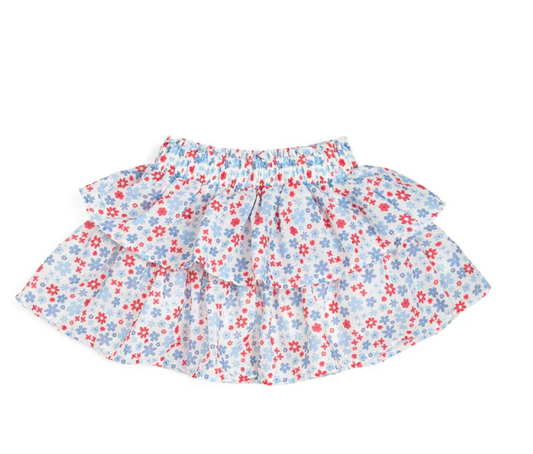 Patriotic Floral Skort