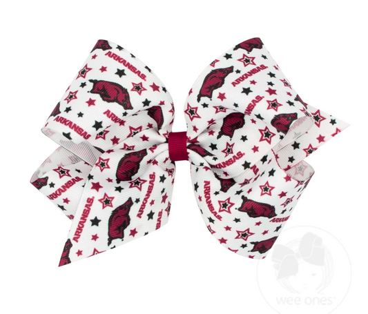 University of Arkansas Med College Star Print Bow