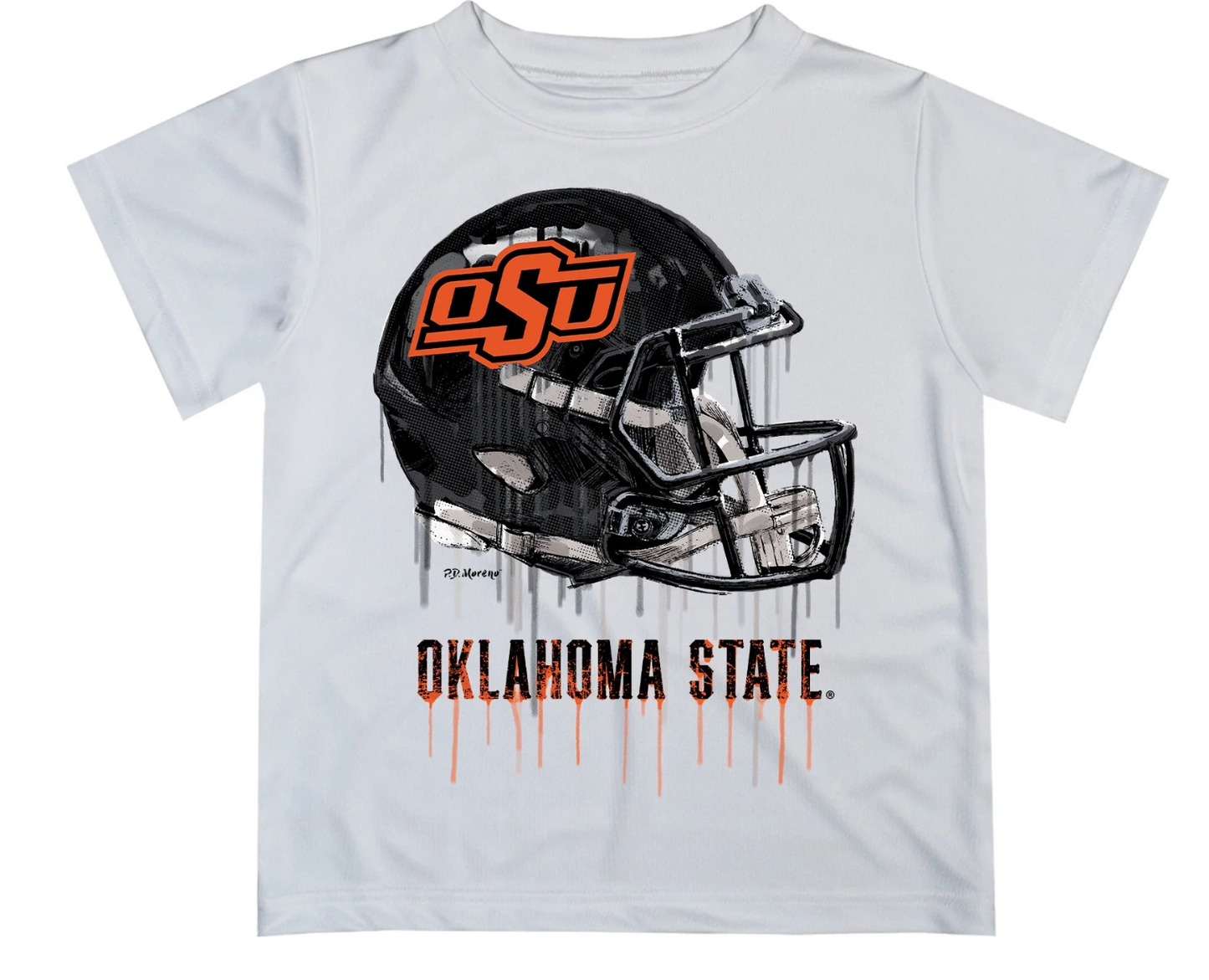 SS TShirt OSU Dripping Football Helmet