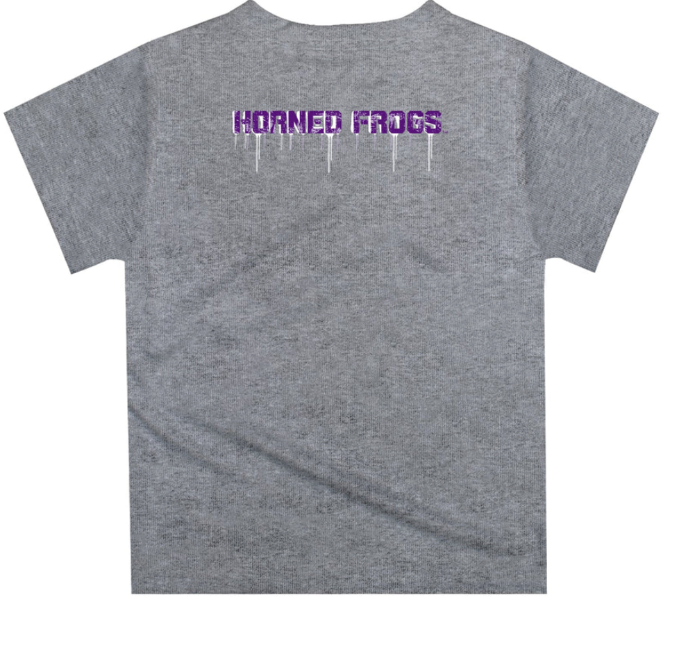 SS TShirt TCU Dripping Football Helmet