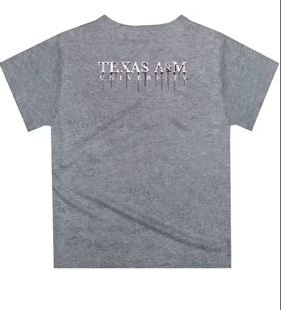 SS TShirt TAMU Dripping Football Helmet