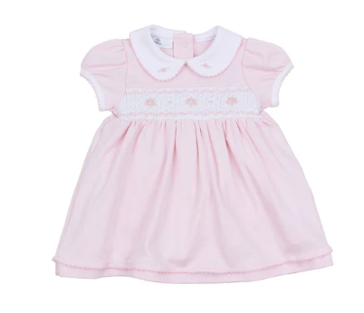 Lillian Smocked Dress- Pink