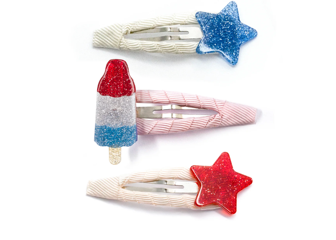 Popsicle Rocket & Stars Hair Clips