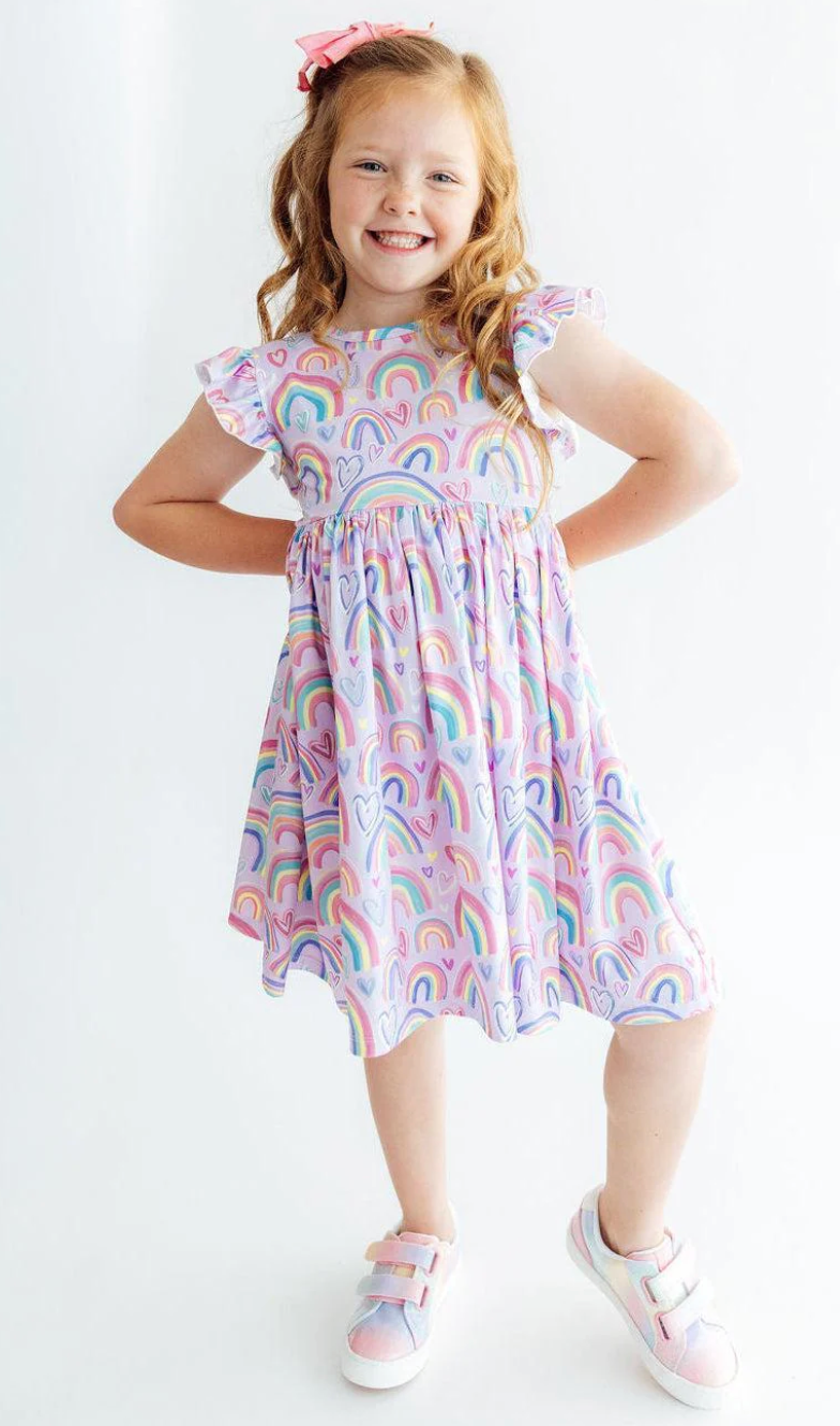 Rainbow Dreams Flutter Twirl Dress