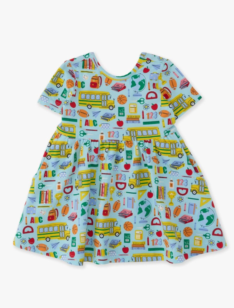 Classroom Crew Knit Short Sleeve Twirl Dress