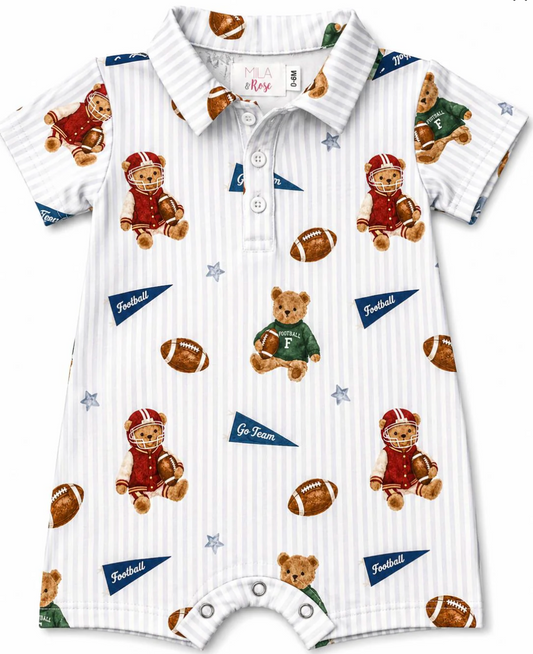Varsity Bears Polo Shorty One-Piece