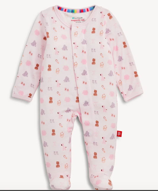 Nursery Nostalgia Magnetic Modal Footie - Pink