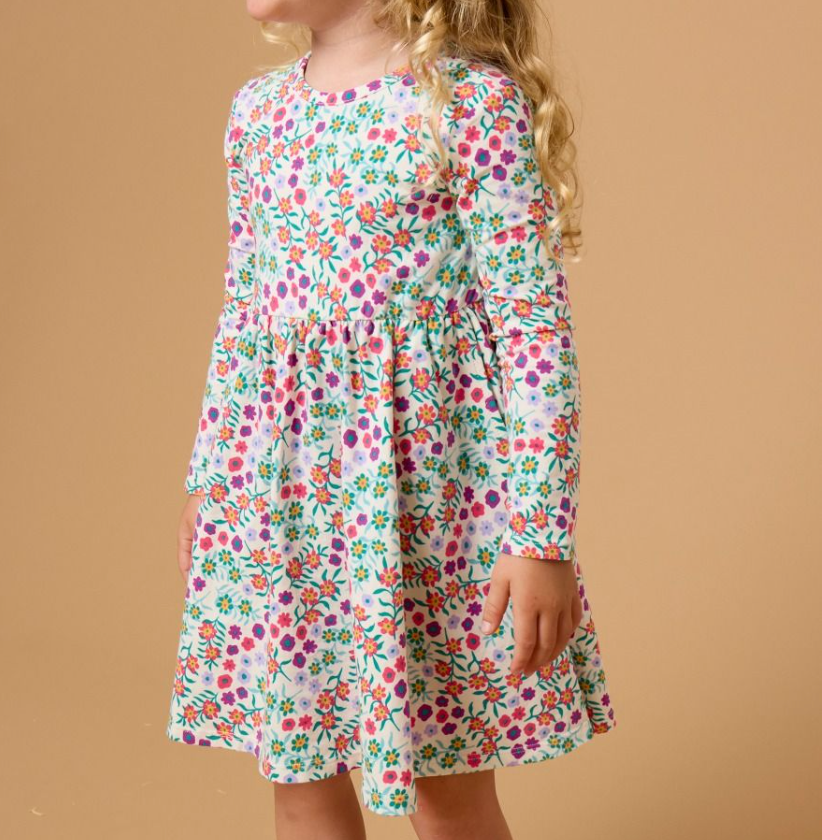 Wildflower Meadow LS Twirl Dress