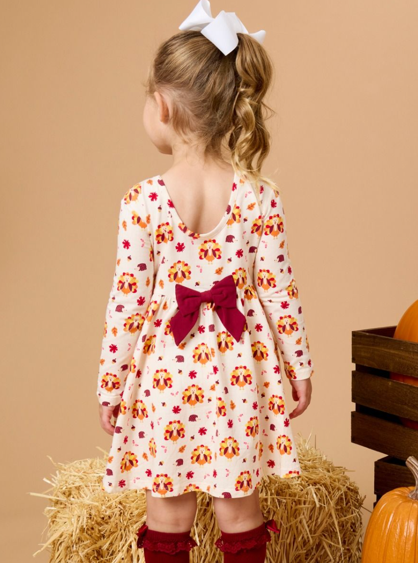 Gobble Gobble LS Twirl Dress