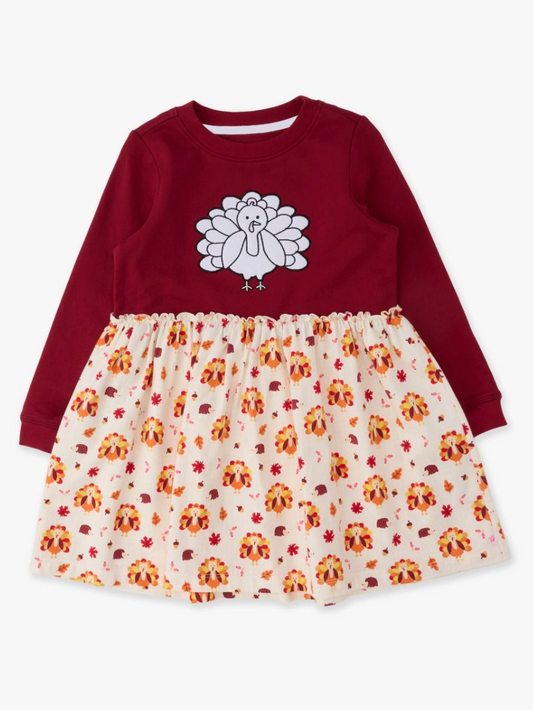 Gobble Gobble Dark Cherry Colorable Dress