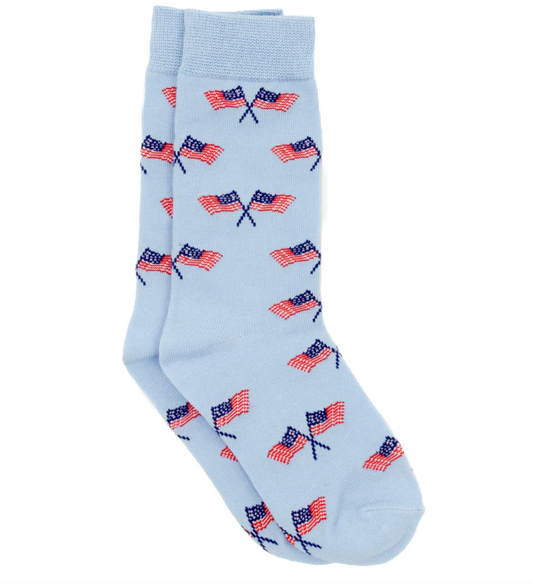 Boys lucky duck sock - Freedom flag