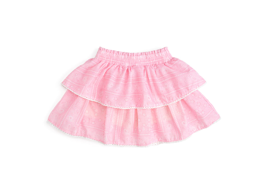 Pink Bandana Western Skort