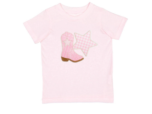 Bandana Cowgirl Patch Western Short Sleeve T-Shirt