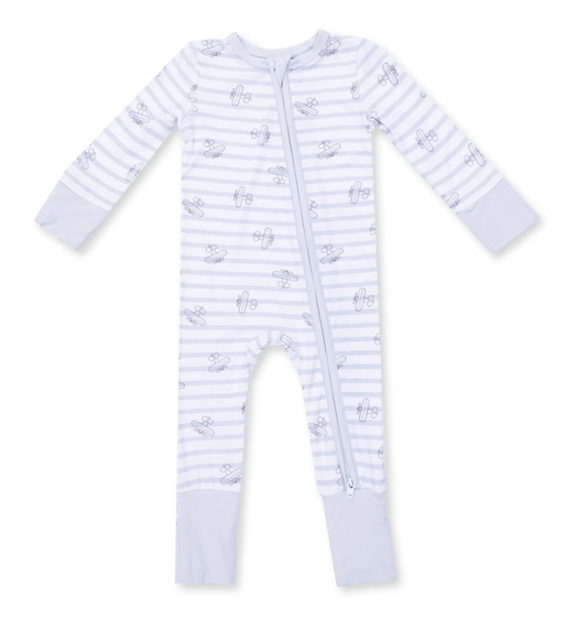 Airplane Stripe - Convertible Romper