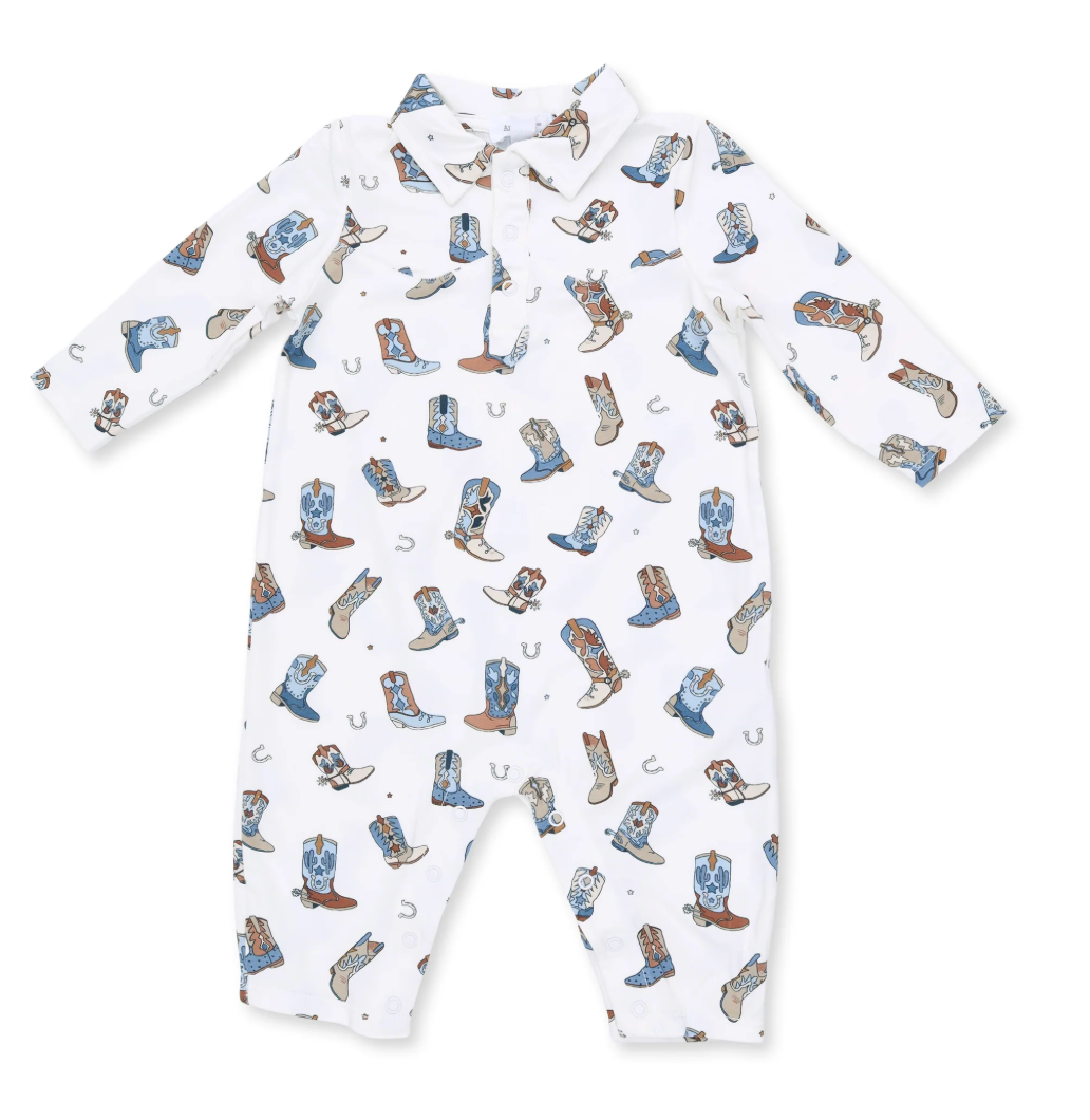Buckaroo Boots  Long Sleeve Cowboy Romper