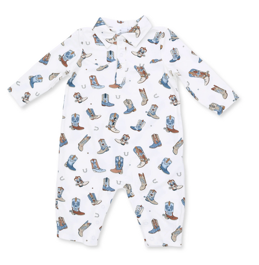 Buckaroo Boots  Long Sleeve Cowboy Romper