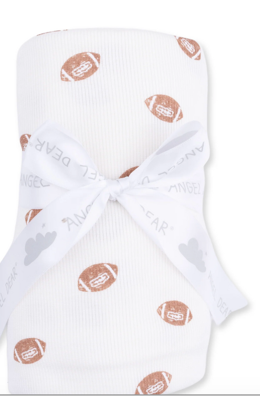 Mini Footballs  Swaddle Blanket