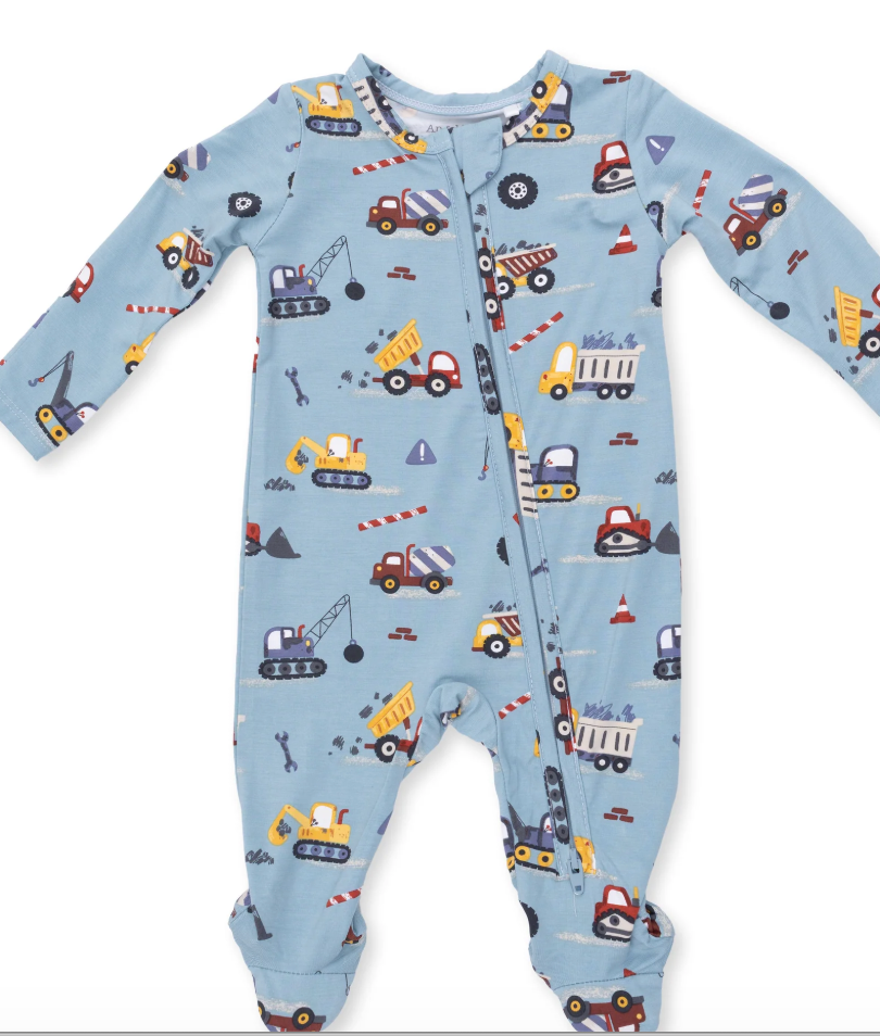Crayon Construction  2 Way Zipper Footie