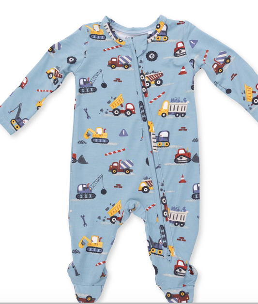 Crayon Construction  2 Way Zipper Footie