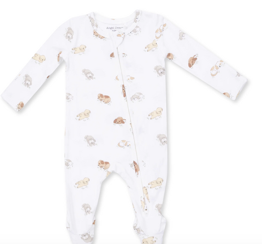 Puppy Snuggle Club  2 Way Zipper Footie