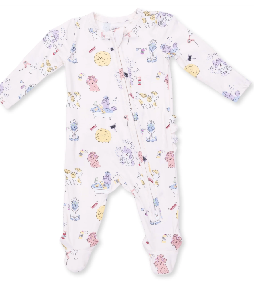 Spa Dogs  2 Way Ruffle Back Zipper Footie