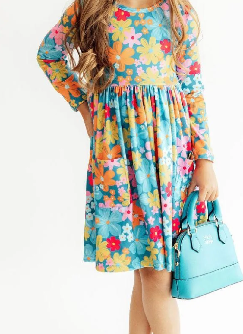 Flower Pocket Twirl Dress