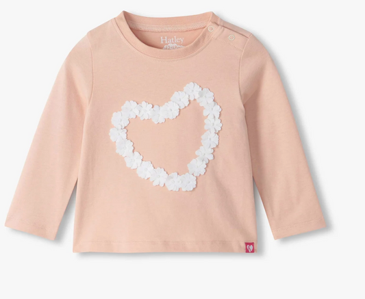 Cameo Rose Heart Gathered Back Tee