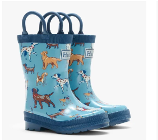 Blue Little Pup Rain Boots with Handles