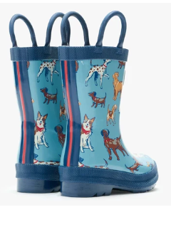 Blue Little Pup Rain Boots with Handles