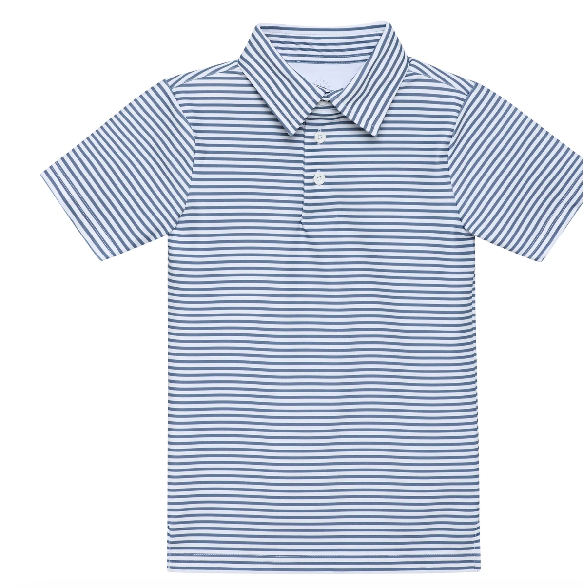 Slate/White Thin Stripe Polo Shirt