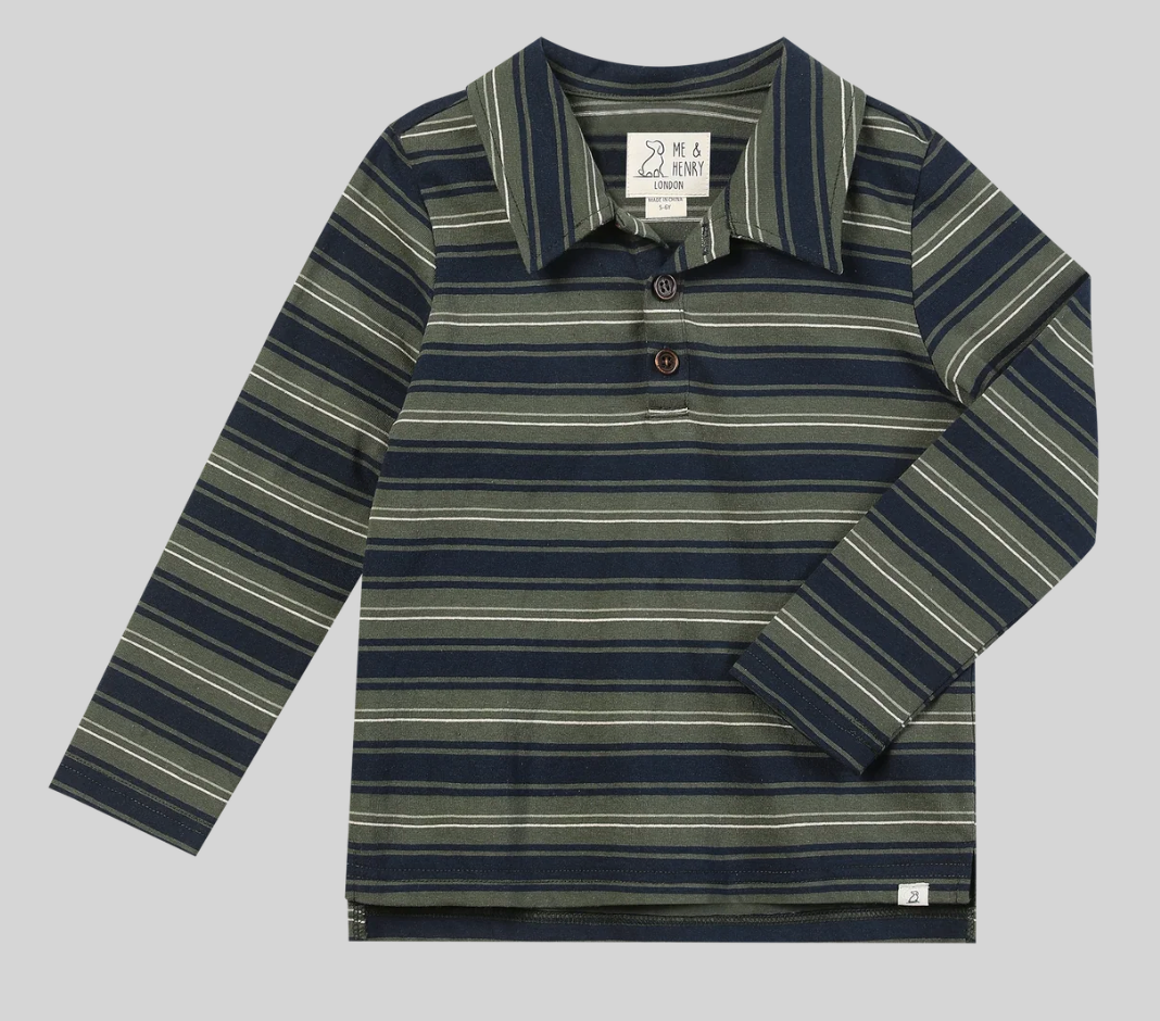 Spencer Blue/Green stripe Polo