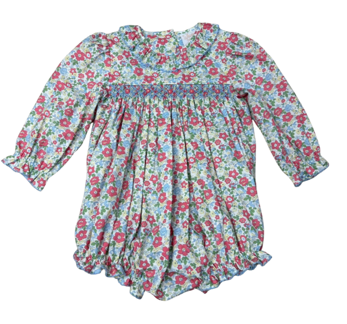 Betty's Bouquet Ruffle Smocked Bubble