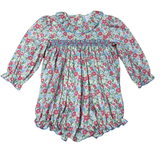 Betty's Bouquet Ruffle Smocked Bubble