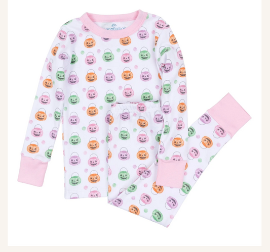 Pumpkin Party L/S Pajamas - Pink