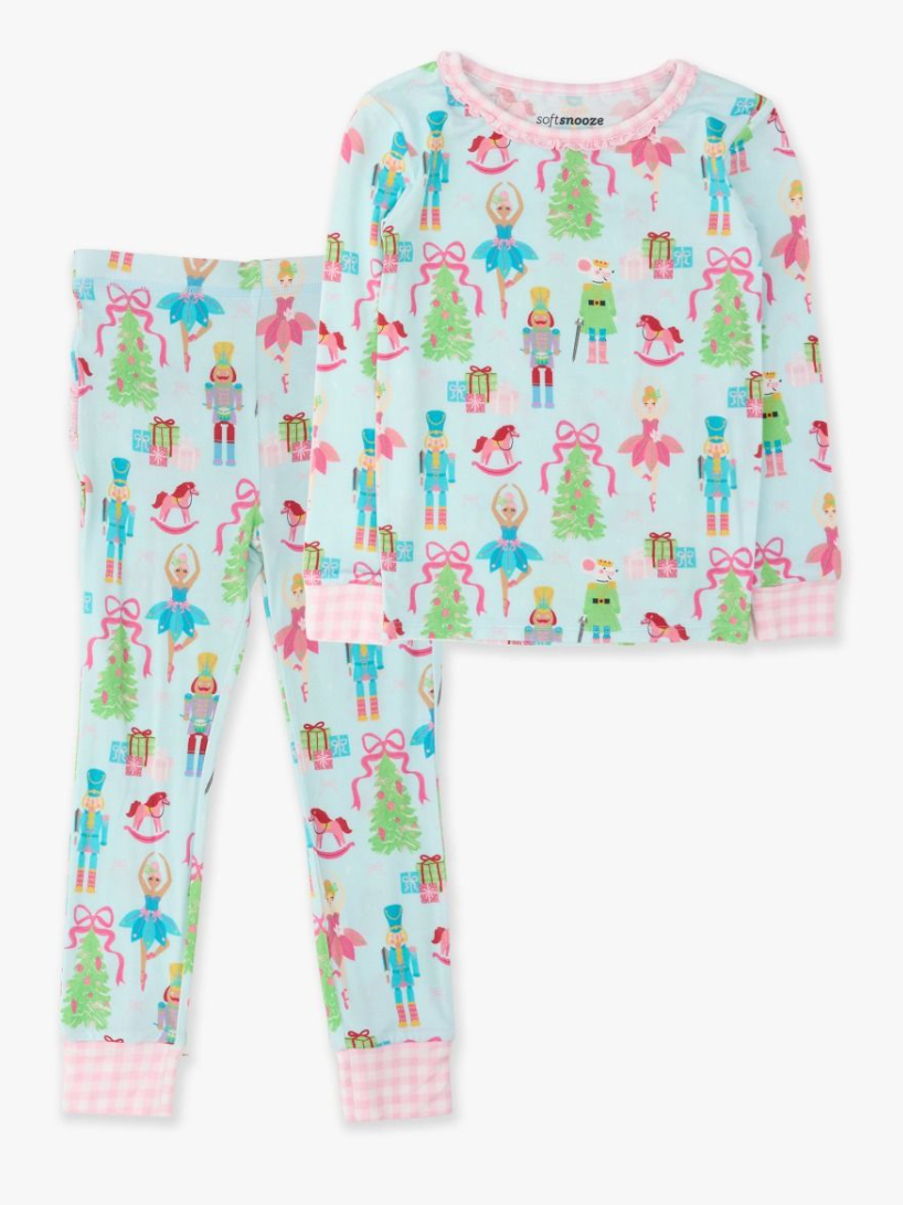 Nutcracker Wishes Ruffle L/S PJ Set - Bamboo Viscose