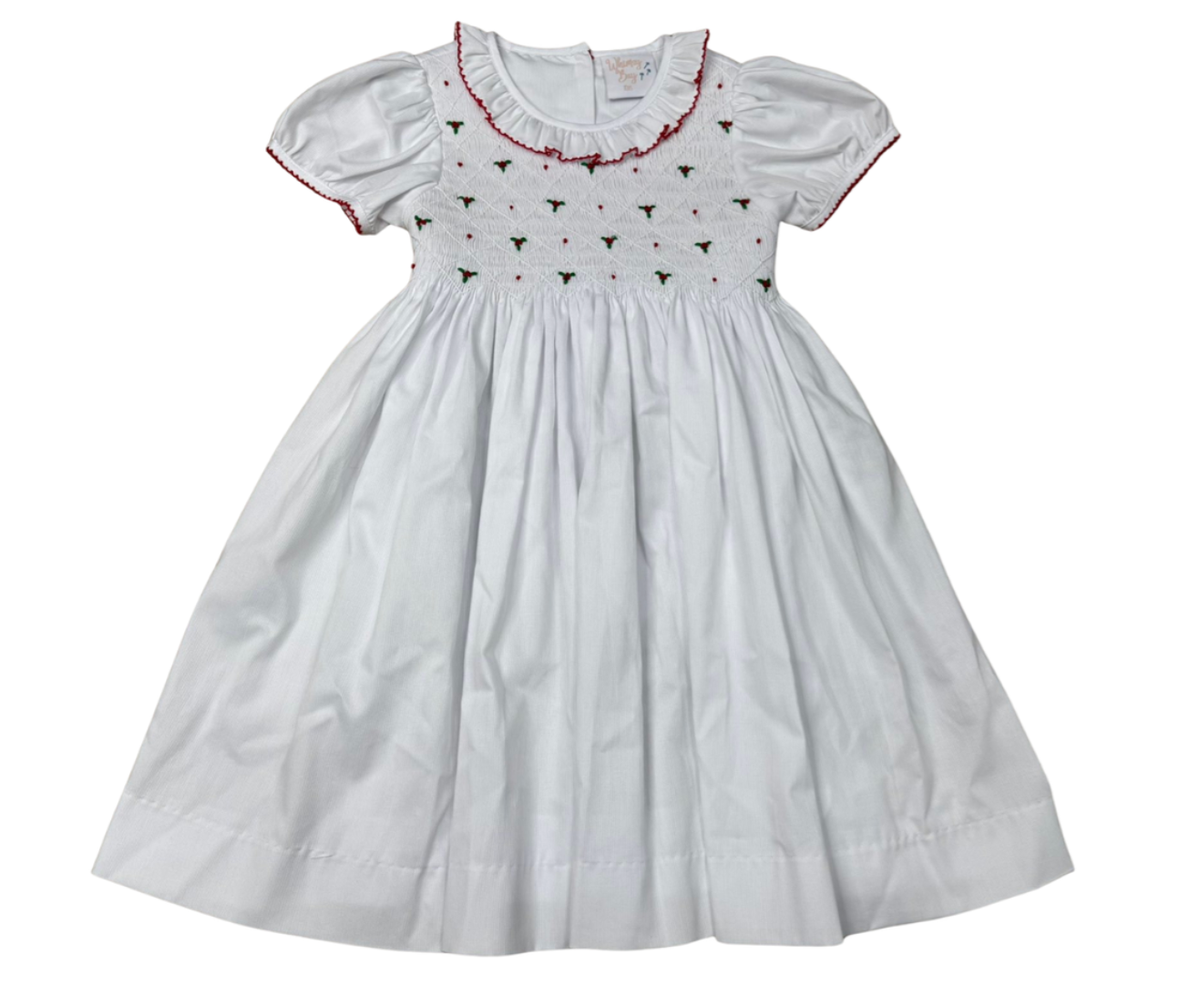 Holiday Holly Smocked Ruffle Dress