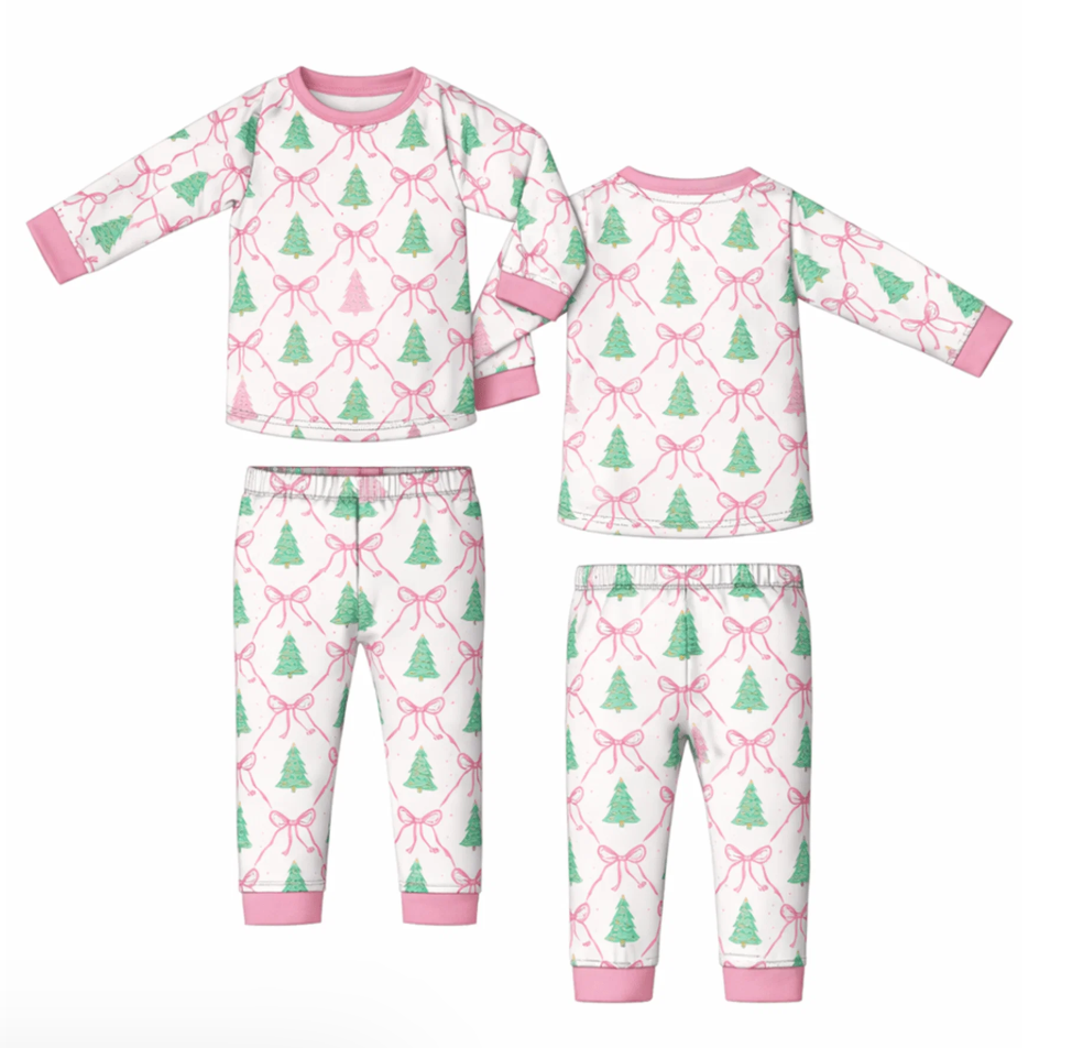 Bow Trellis Tree L/S Loungewear Set