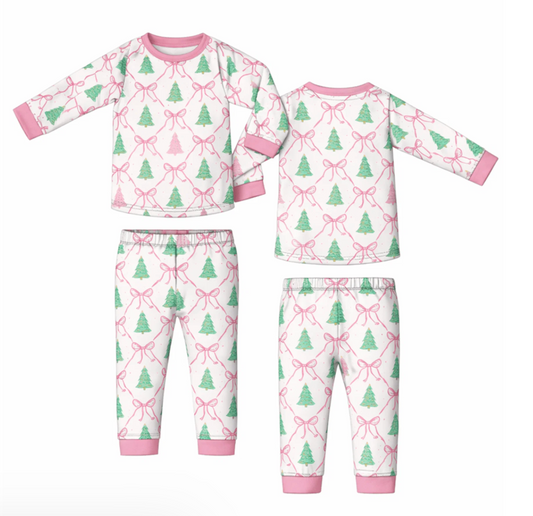 Bow Trellis Tree L/S Loungewear Set