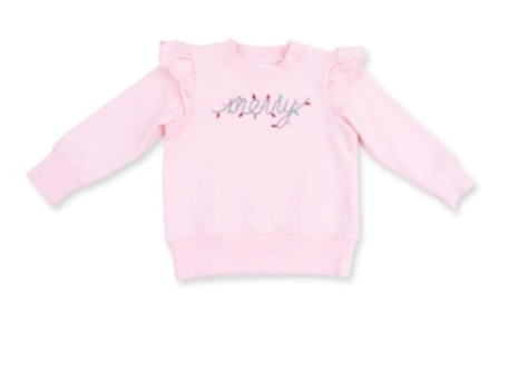 Christmas Lights Ruffle Sweatshirt