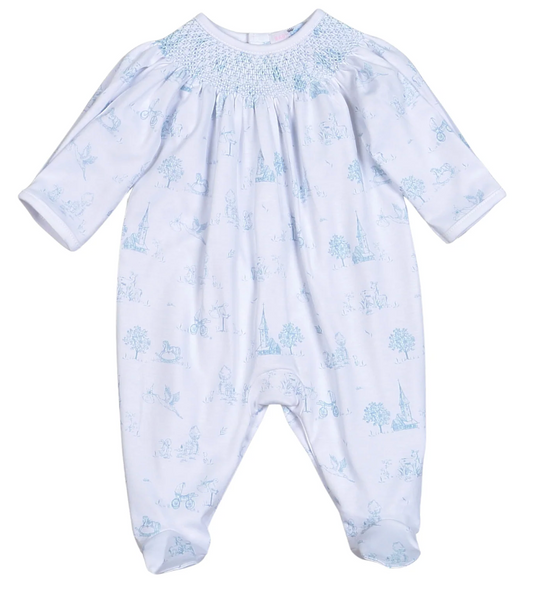 BLUE BABY TOILE PIMA HAND SMK FOOTIE