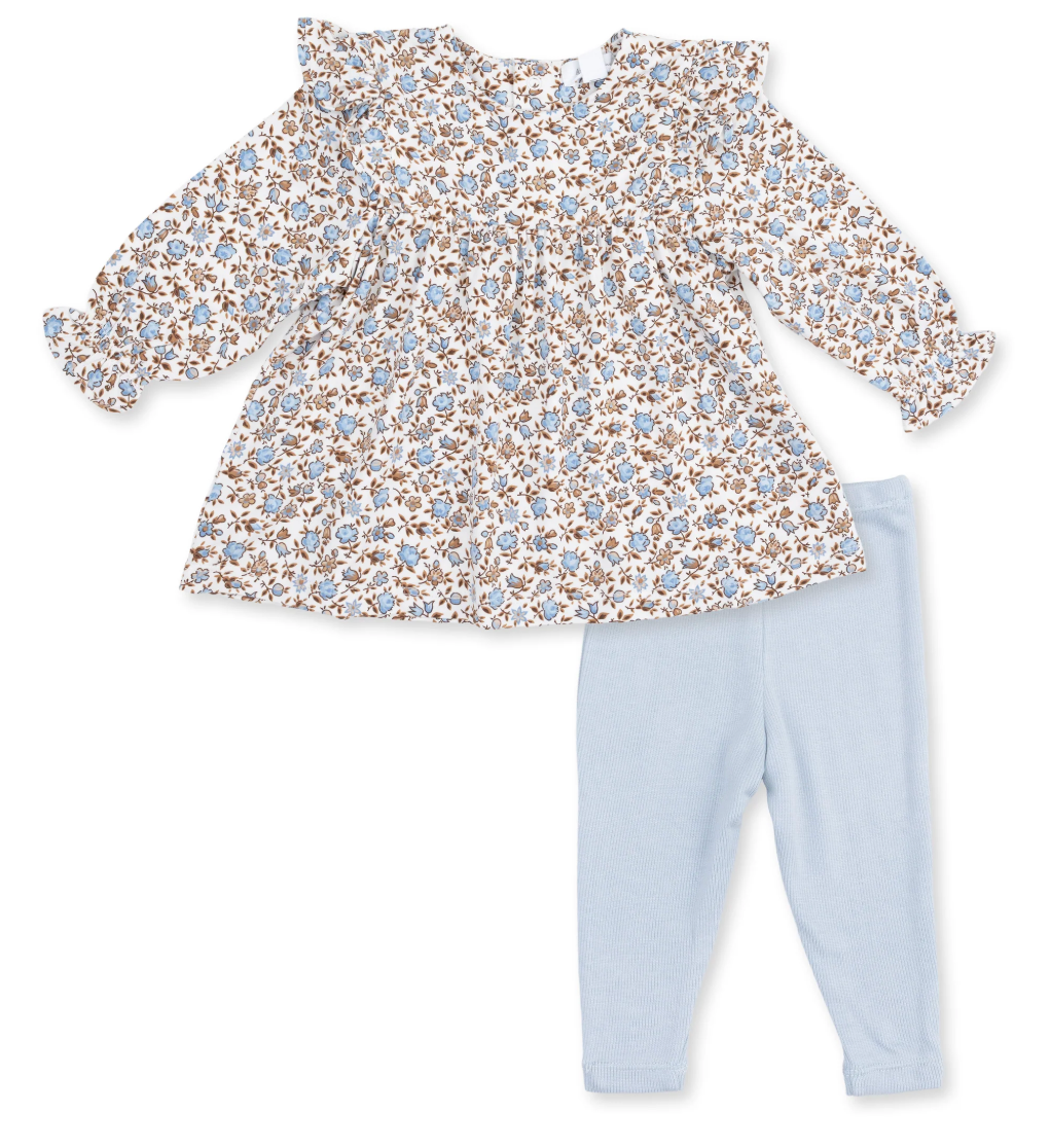 Hazel Floral  Ruffle Tunic with Legging Regular price