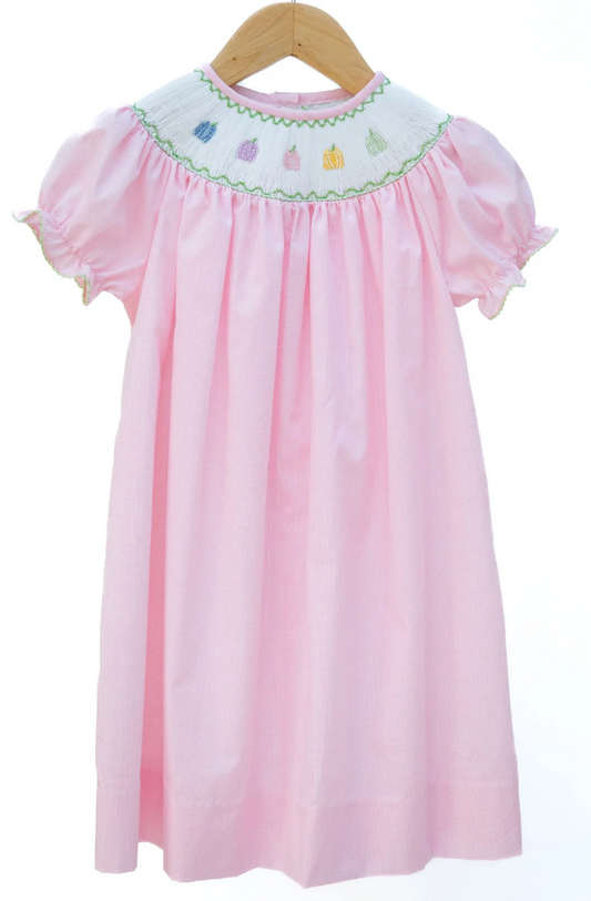 Rainbow Pumpkins Smocked Helen Dress