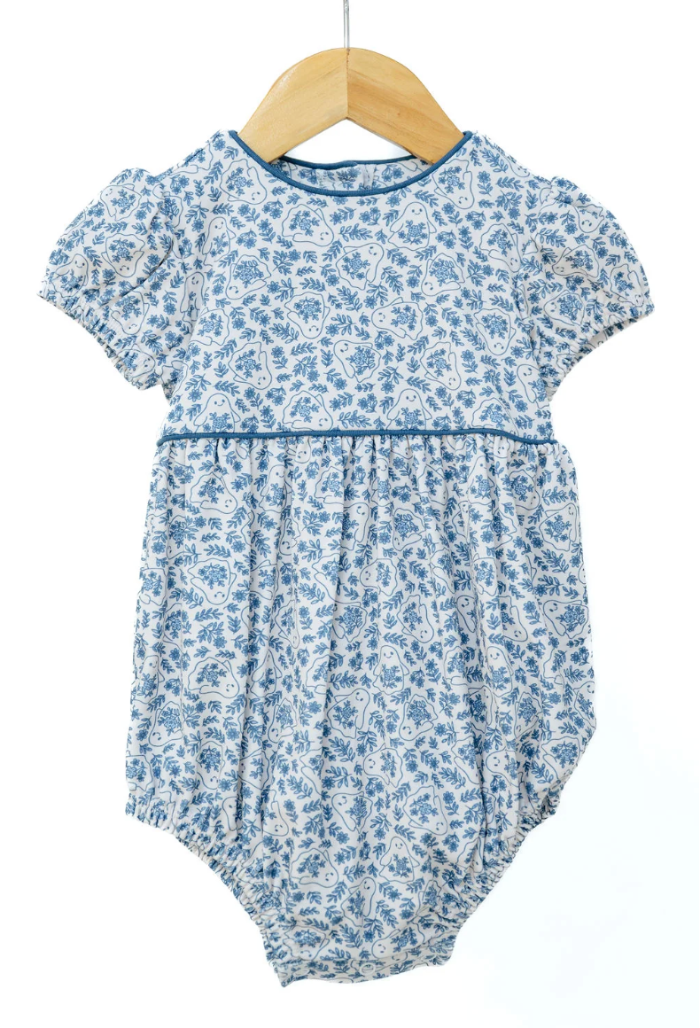 Ghost Floral Print Pima Cotton Cary Bubble