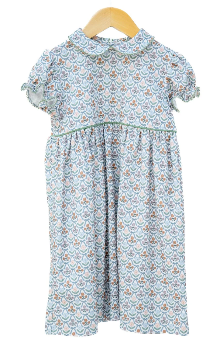 Green Retro Bows Libby Dress