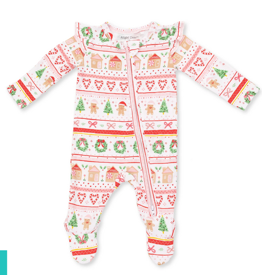 2 Way Ruffle Sleeve Zipper Footie