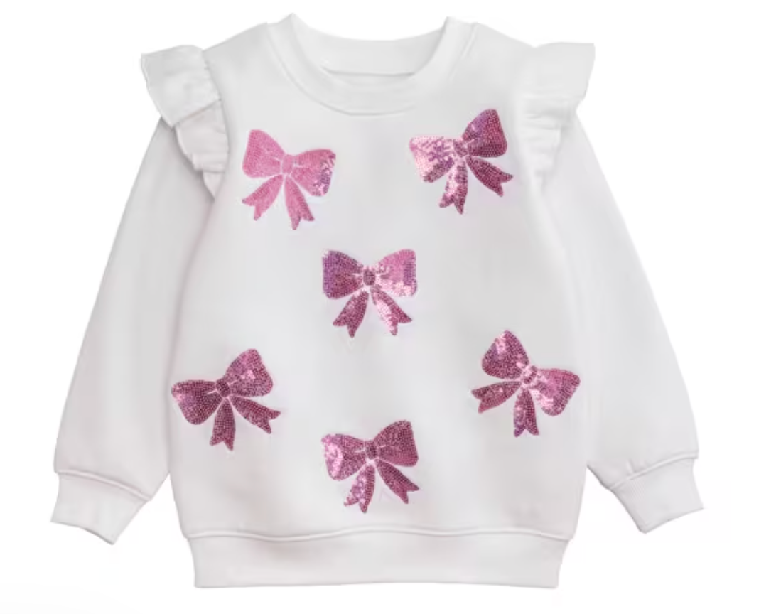 Sequin Bow Toddler Sweatshirt